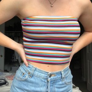 rainbow tube top